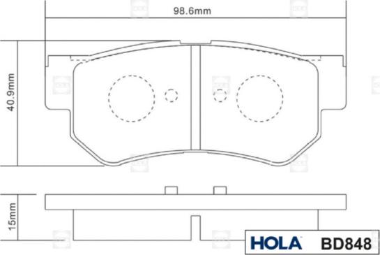 Hola BD848 - Bremsbelagsatz, Scheibenbremse alexcarstop-ersatzteile.com