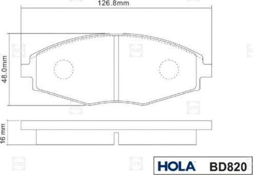 Hola BD820 - Bremsbelagsatz, Scheibenbremse alexcarstop-ersatzteile.com