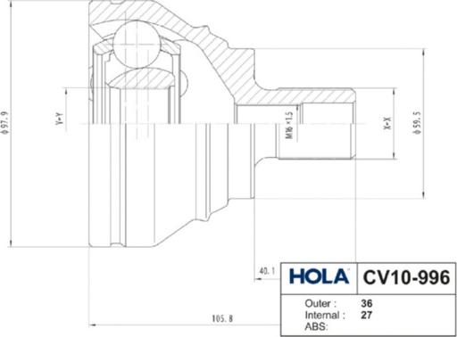 Hola CV10-996 - Gelenksatz, Antriebswelle alexcarstop-ersatzteile.com