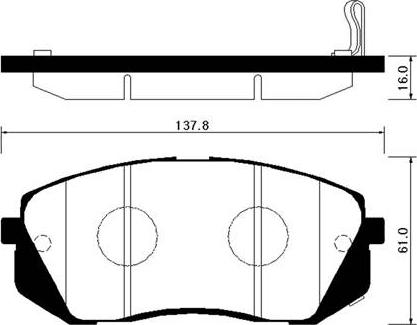 KIA 58101BWA10 - Bremsbelagsatz, Scheibenbremse alexcarstop-ersatzteile.com