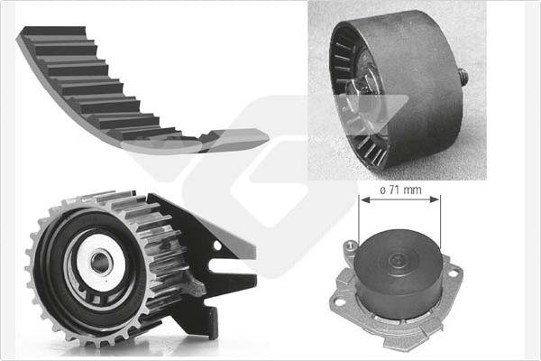 Hutchinson KH 277WP25 - Wasserpumpe + Zahnriemensatz alexcarstop-ersatzteile.com