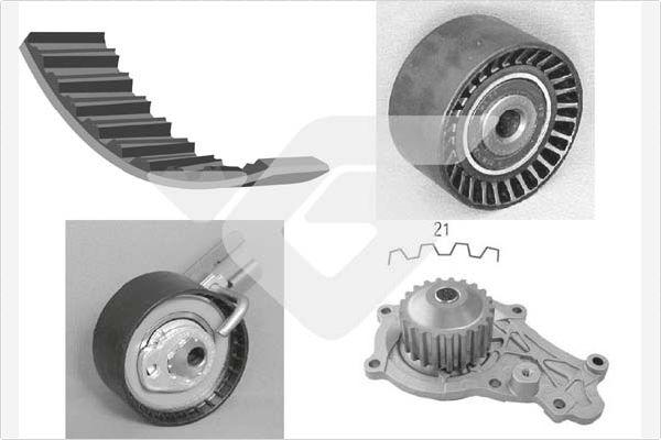 Hutchinson KH 186WP59 - Wasserpumpe + Zahnriemensatz alexcarstop-ersatzteile.com