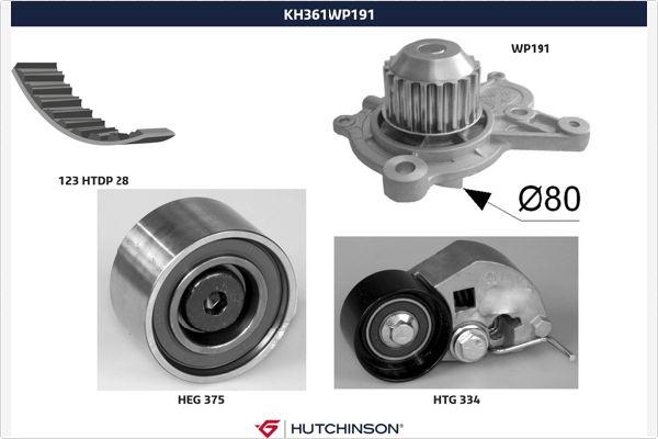 Hutchinson KH 361WP191 - Wasserpumpe + Zahnriemensatz alexcarstop-ersatzteile.com