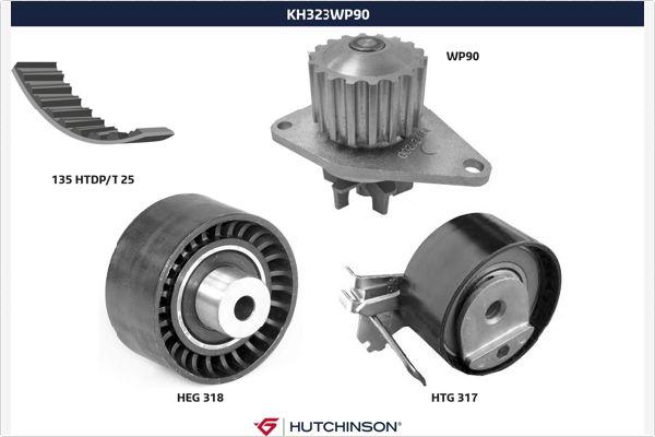 Hutchinson KH 323WP90 - Wasserpumpe + Zahnriemensatz alexcarstop-ersatzteile.com