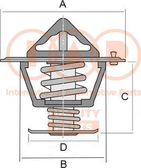 IAP QUALITY PARTS 155-10052 - Thermostat, Kühlmittel alexcarstop-ersatzteile.com