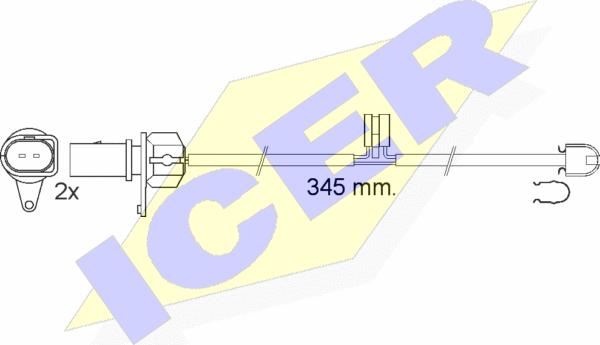 Icer 610544 E C - Warnkontakt, Bremsbelagverschleiß alexcarstop-ersatzteile.com