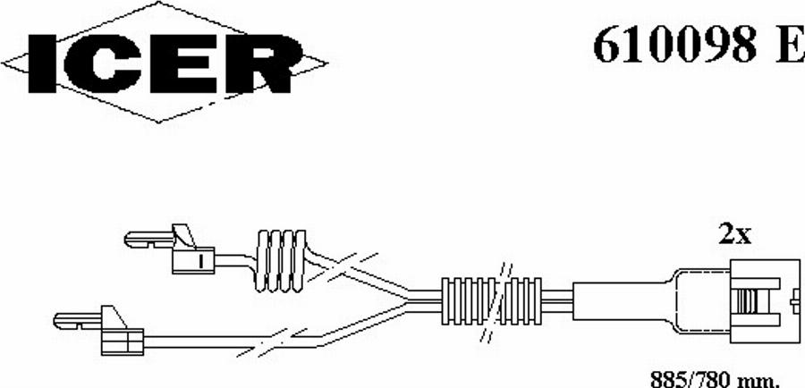 Icer 610098E - Warnkontakt, Bremsbelagverschleiß alexcarstop-ersatzteile.com