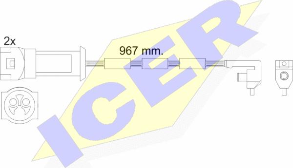 Icer 610069 E C - Warnkontakt, Bremsbelagverschleiß alexcarstop-ersatzteile.com