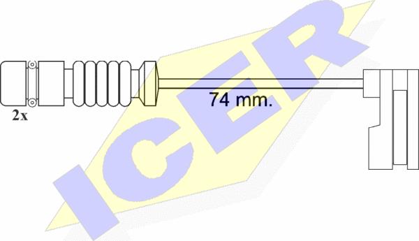 Icer 610397 E C - Warnkontakt, Bremsbelagverschleiß alexcarstop-ersatzteile.com