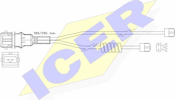 Icer 610254 E C - Warnkontakt, Bremsbelagverschleiß alexcarstop-ersatzteile.com