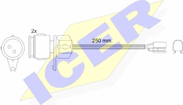 Icer 610237 E C - Warnkontakt, Bremsbelagverschleiß alexcarstop-ersatzteile.com