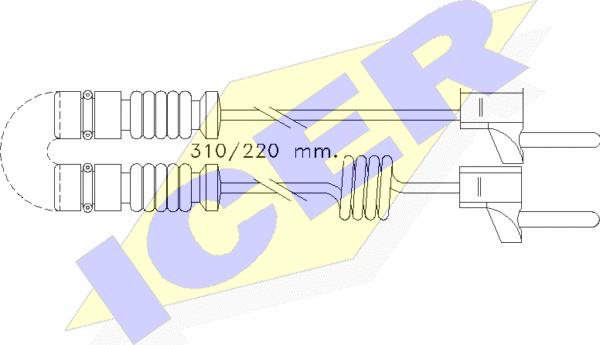 Icer 610221 E C - Warnkontakt, Bremsbelagverschleiß alexcarstop-ersatzteile.com