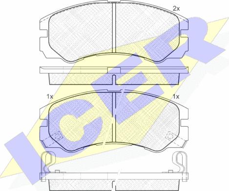 Icer 140990 - Bremsbelagsatz, Scheibenbremse alexcarstop-ersatzteile.com