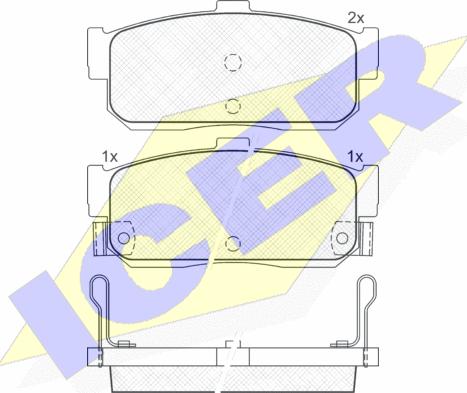 Icer 140915 - Bremsbelagsatz, Scheibenbremse alexcarstop-ersatzteile.com