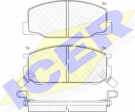 Icer 140501 - Bremsbelagsatz, Scheibenbremse alexcarstop-ersatzteile.com