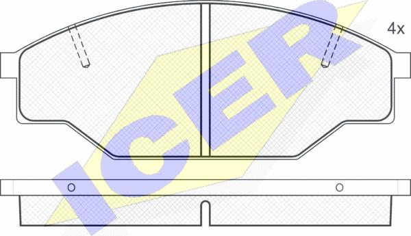 Icer 140614 - Bremsbelagsatz, Scheibenbremse alexcarstop-ersatzteile.com