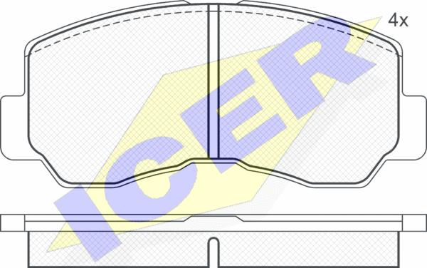 Icer 140623 - Bremsbelagsatz, Scheibenbremse alexcarstop-ersatzteile.com