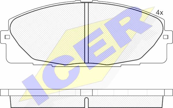 Icer 141931 - Bremsbelagsatz, Scheibenbremse alexcarstop-ersatzteile.com