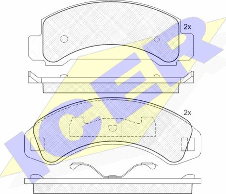 Icer 141055 - Bremsbelagsatz, Scheibenbremse alexcarstop-ersatzteile.com