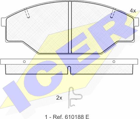 Icer 141009 - Bremsbelagsatz, Scheibenbremse alexcarstop-ersatzteile.com