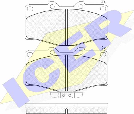 Icer 141006 - Bremsbelagsatz, Scheibenbremse alexcarstop-ersatzteile.com