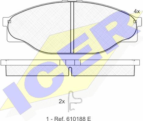 Icer 141010 - Bremsbelagsatz, Scheibenbremse alexcarstop-ersatzteile.com