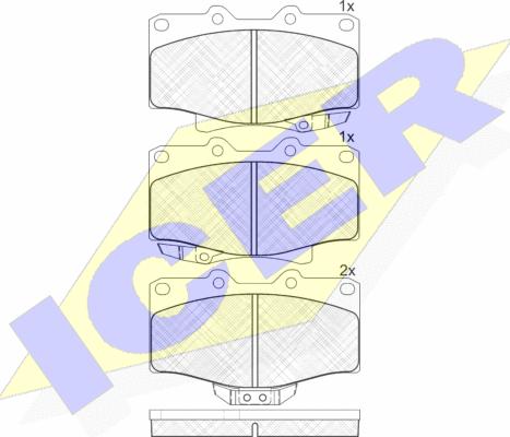 Icer 141025 - Bremsbelagsatz, Scheibenbremse alexcarstop-ersatzteile.com