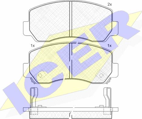 Icer 141164 - Bremsbelagsatz, Scheibenbremse alexcarstop-ersatzteile.com