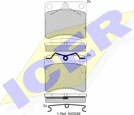 Icer 141168 - Bremsbelagsatz, Scheibenbremse alexcarstop-ersatzteile.com