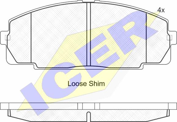 Icer 141170 - Bremsbelagsatz, Scheibenbremse alexcarstop-ersatzteile.com