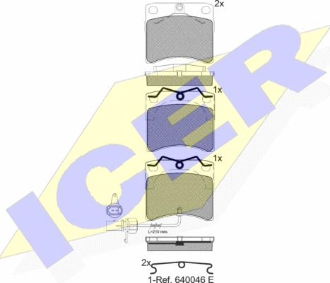 Icer 141321 - Bremsbelagsatz, Scheibenbremse alexcarstop-ersatzteile.com