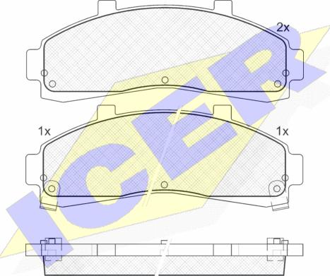 Icer 141228 - Bremsbelagsatz, Scheibenbremse alexcarstop-ersatzteile.com