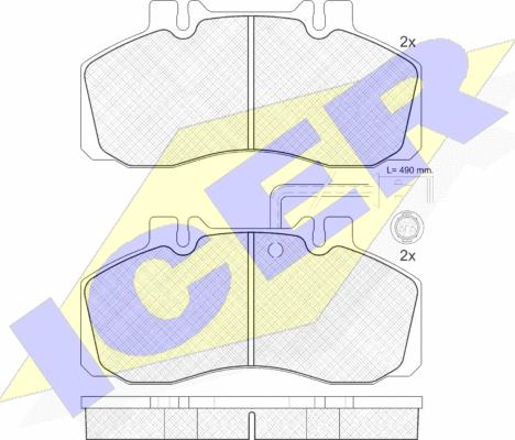 Icer 150903 - Bremsbelagsatz, Scheibenbremse alexcarstop-ersatzteile.com