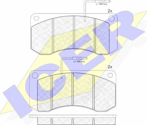 Icer 150659 - Bremsbelagsatz, Scheibenbremse alexcarstop-ersatzteile.com