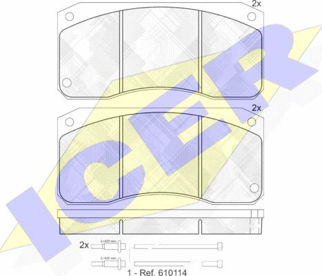 Icer 150833 - Bremsbelagsatz, Scheibenbremse alexcarstop-ersatzteile.com