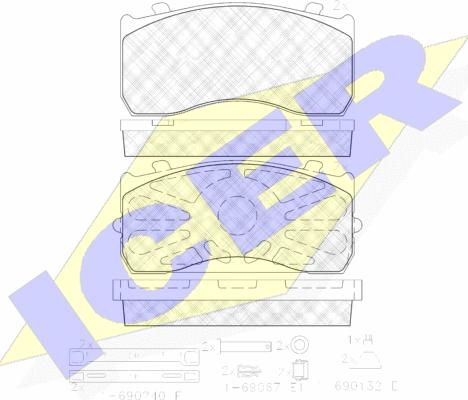 Icer 151404-202 - Bremsbelagsatz, Scheibenbremse alexcarstop-ersatzteile.com