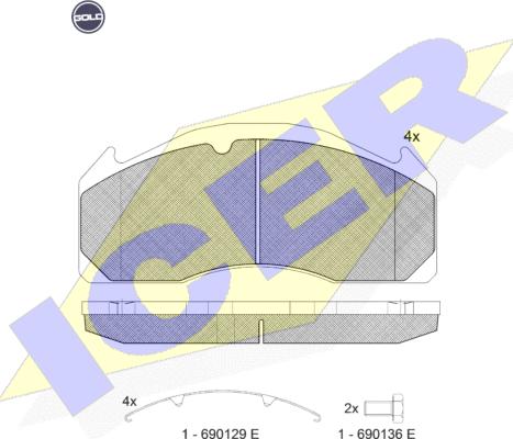 Icer 151427 G - Bremsbelagsatz, Scheibenbremse alexcarstop-ersatzteile.com