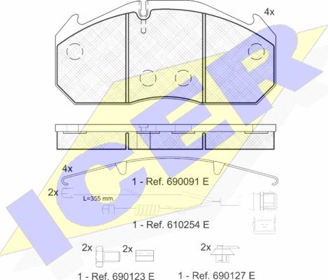 Icer 151040-115 - Bremsbelagsatz, Scheibenbremse alexcarstop-ersatzteile.com