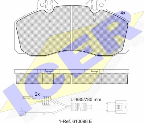 Icer 151080-114 - Bremsbelagsatz, Scheibenbremse alexcarstop-ersatzteile.com