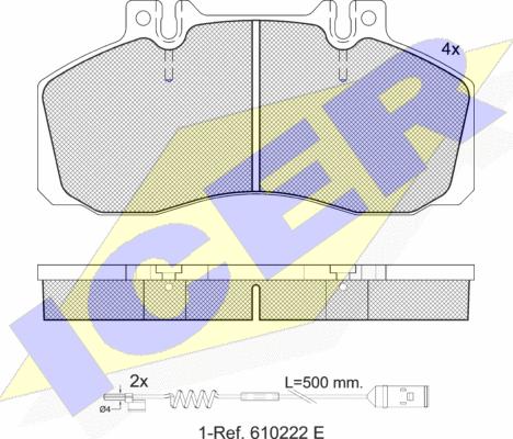 Icer 151080-110 - Bremsbelagsatz, Scheibenbremse alexcarstop-ersatzteile.com