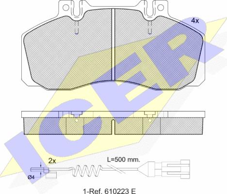 Icer 151080-111 - Bremsbelagsatz, Scheibenbremse alexcarstop-ersatzteile.com