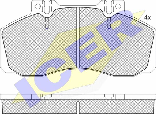 Icer 151080 - Bremsbelagsatz, Scheibenbremse alexcarstop-ersatzteile.com