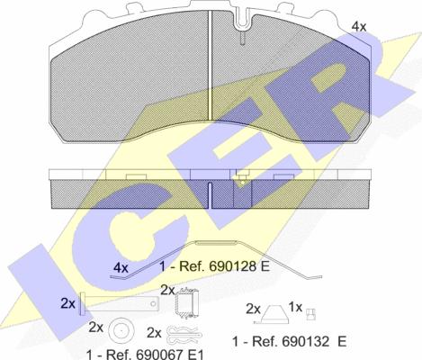 Icer 151194-066 - Bremsbelagsatz, Scheibenbremse alexcarstop-ersatzteile.com