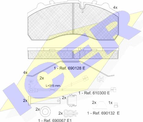 Icer 151194-117 - Bremsbelagsatz, Scheibenbremse alexcarstop-ersatzteile.com