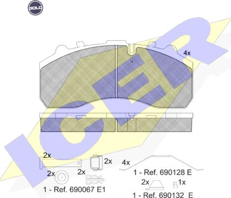 Icer 151194 G - Bremsbelagsatz, Scheibenbremse alexcarstop-ersatzteile.com