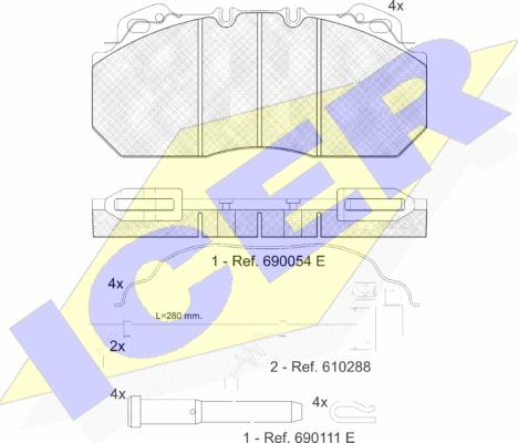 Icer 151163-119 - Bremsbelagsatz, Scheibenbremse alexcarstop-ersatzteile.com