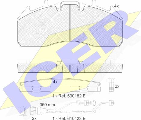 Icer 151831-122 - Bremsbelagsatz, Scheibenbremse alexcarstop-ersatzteile.com