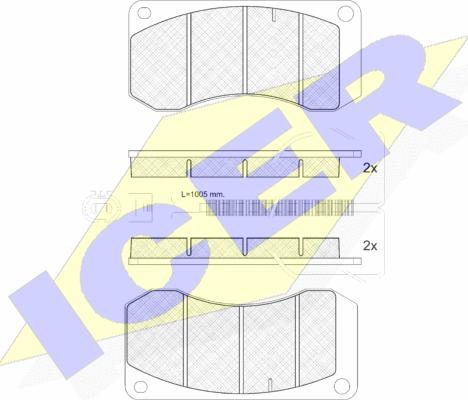 Icer 151244 - Bremsbelagsatz, Scheibenbremse alexcarstop-ersatzteile.com