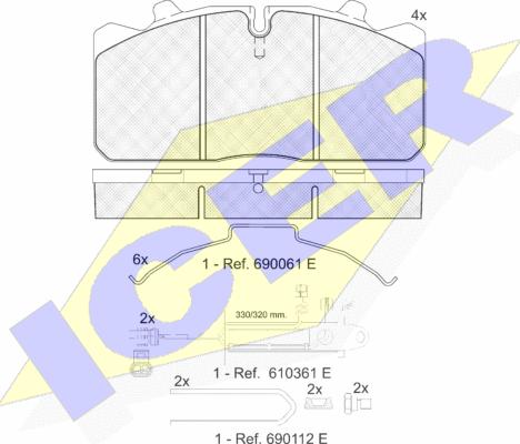 Icer 151253-124 - Bremsbelagsatz, Scheibenbremse alexcarstop-ersatzteile.com