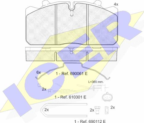 Icer 151253-121 - Bremsbelagsatz, Scheibenbremse alexcarstop-ersatzteile.com